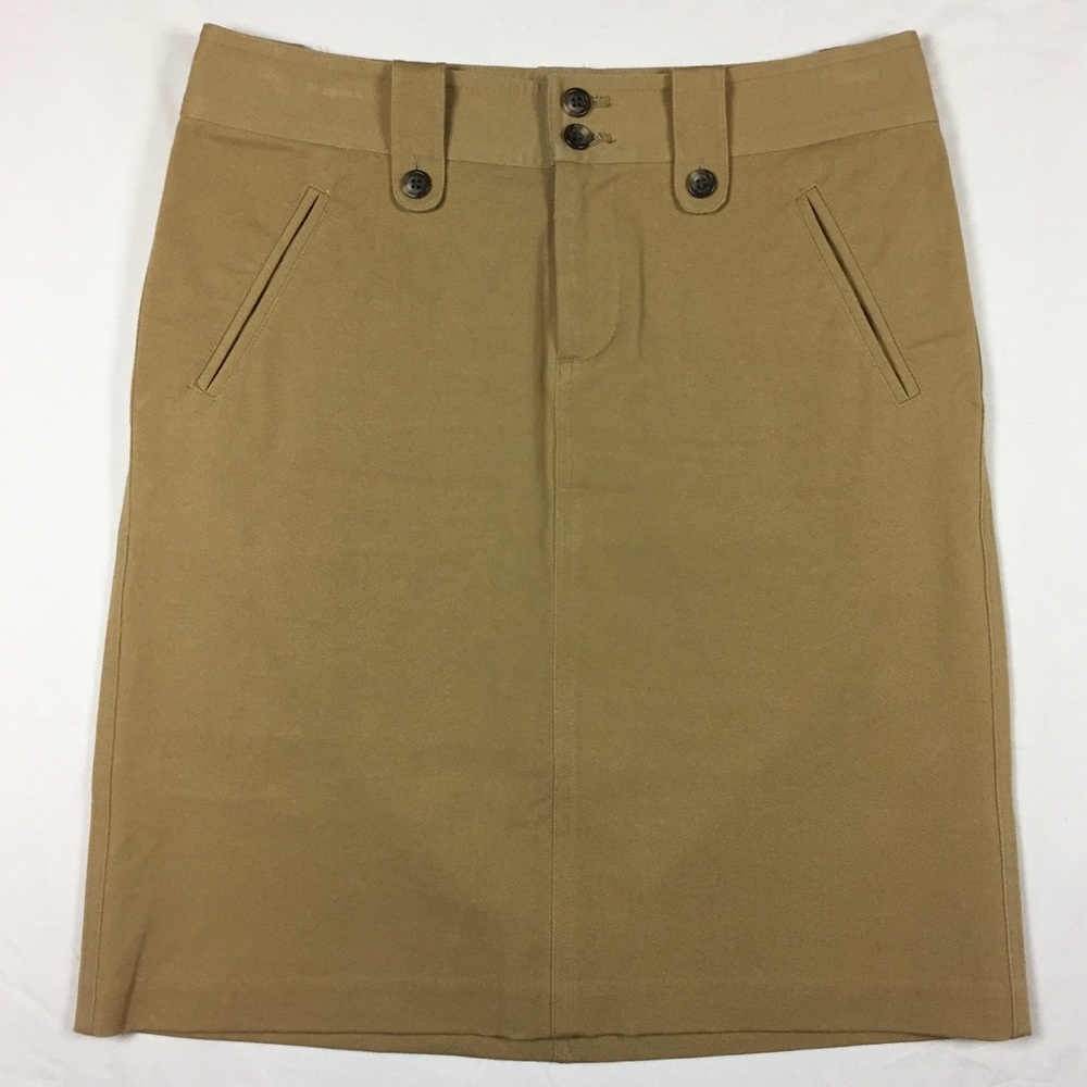 Lauren Ralph Lauren khaki skirt 4 petite - Picture 2 of 6